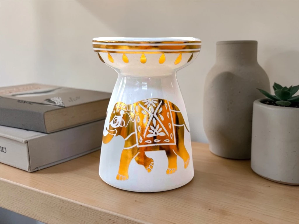 金色大象香炉12cm | Iluminarte